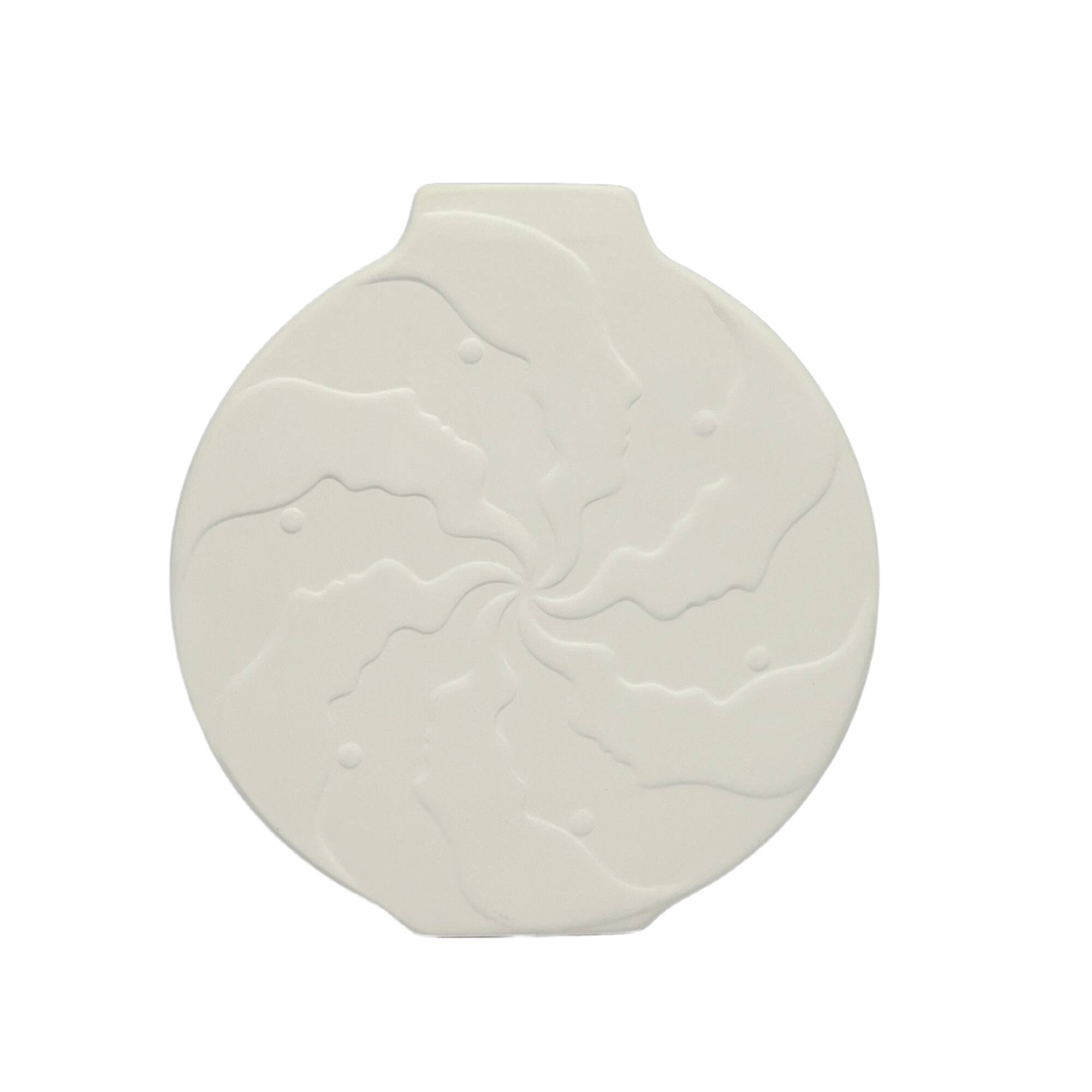 Jonathan Adler x Michaels 7.25" Embossed Faces DIY Round Ceramic Vase